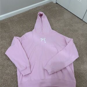 Hollister Pink bow Women's Hoodie sz M excellent condition